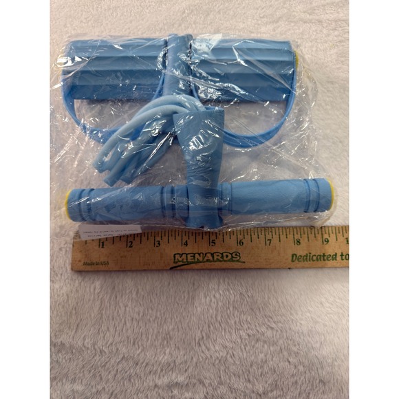 Blue Pedal Resistance Band Fitness Toning Tube Foot Pedal Exerciser - Picture 4 of 10